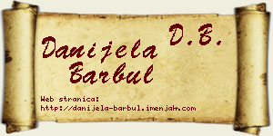 Danijela Barbul vizit kartica
